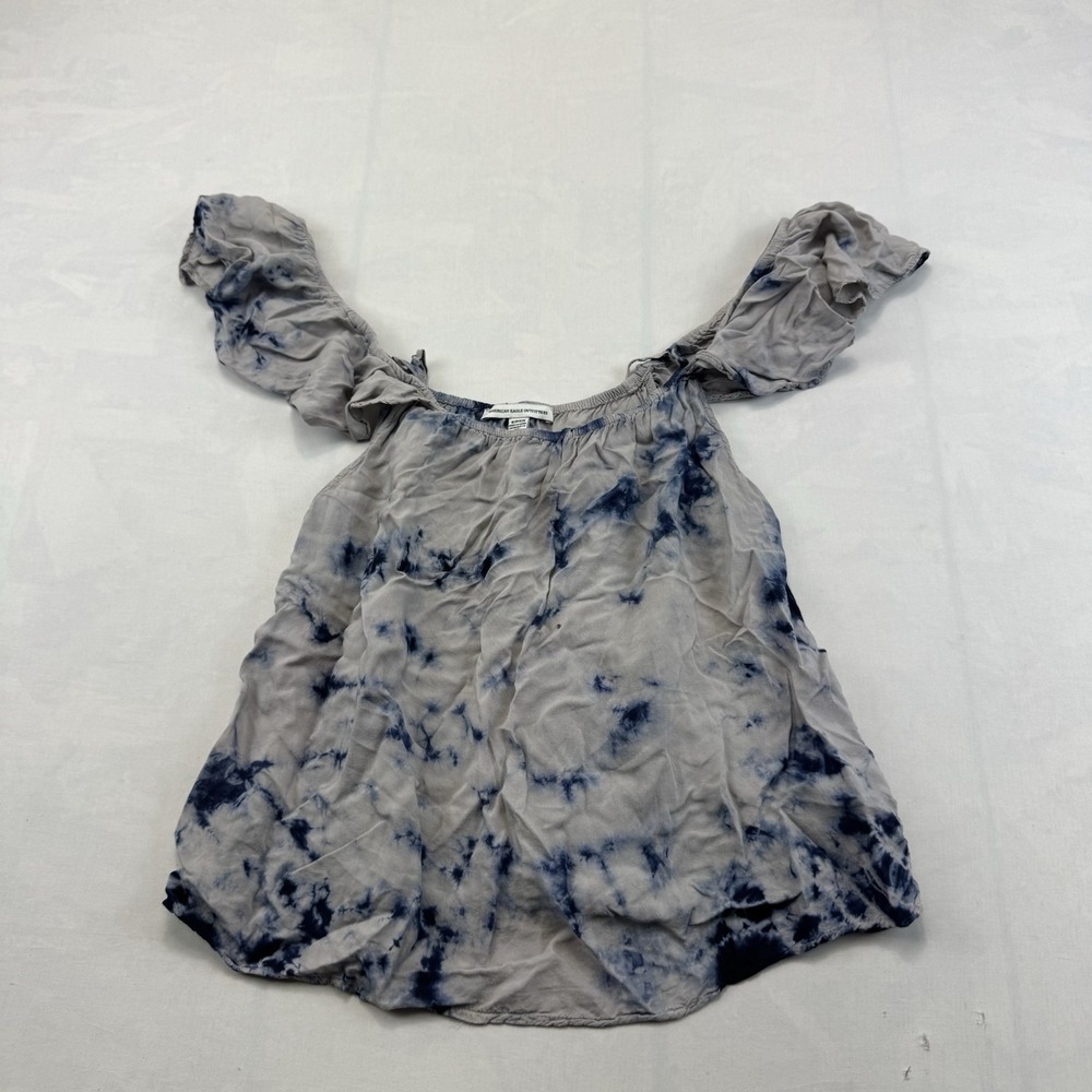 American Eagle Outfitters Womens Tie Dye Off Shoulder Top Size S Petite